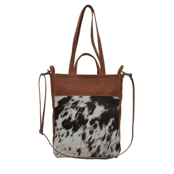 Myra Bag Handbags - NWT Boutique Boho Western PION LEATHER & HAIRON BAG by Myra